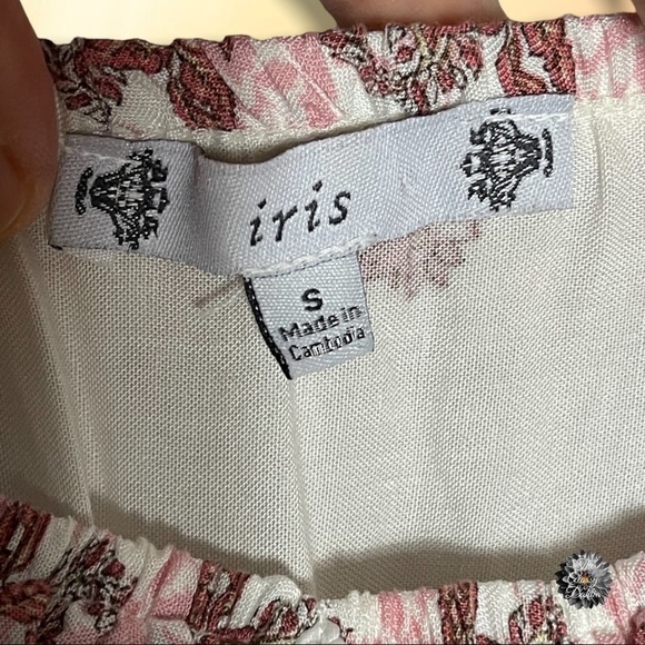 NWOT Off the Shoulder Maxi by Iris Liberty Floral Size Small Cottagecore - Picture 8 of 15